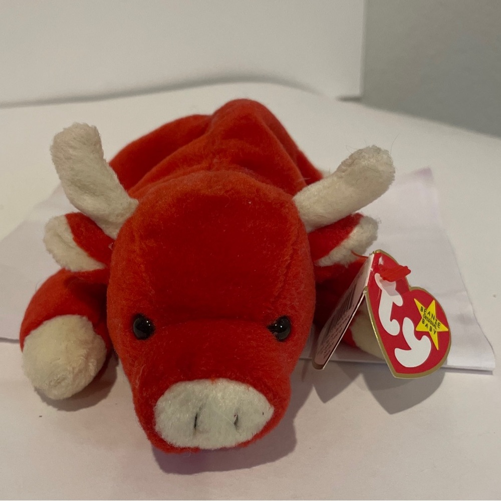 Snort The Bull 05-15-95 Rare Retired Ty Beanie Baby  not mass produced